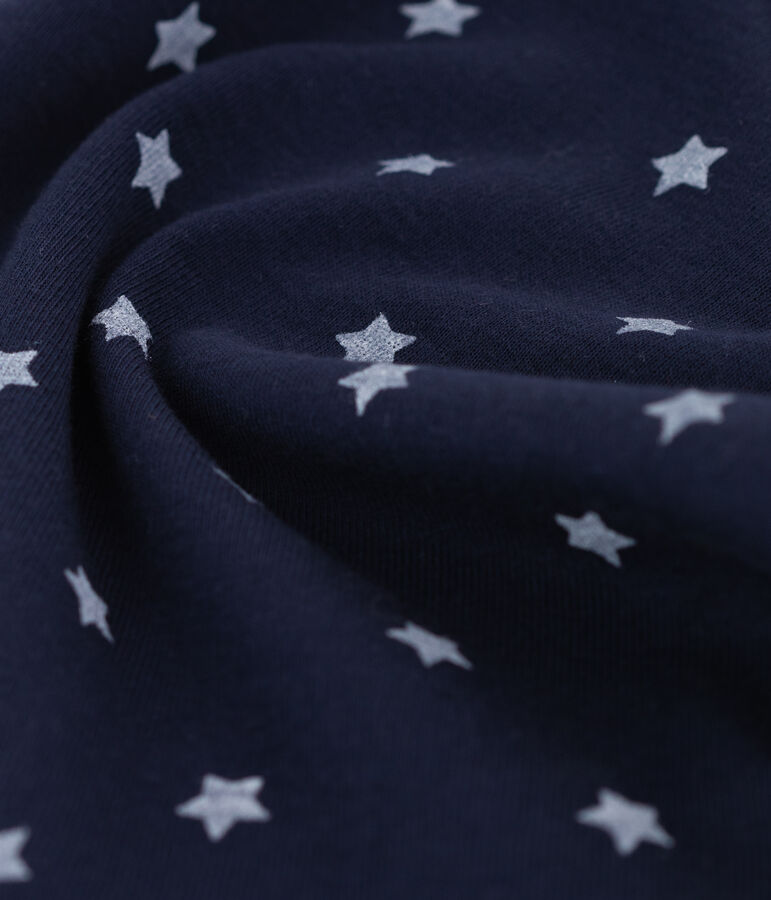 Lang&auml;rmeliger Baby-Body mit Rollkragen, Unisex blau/weiss