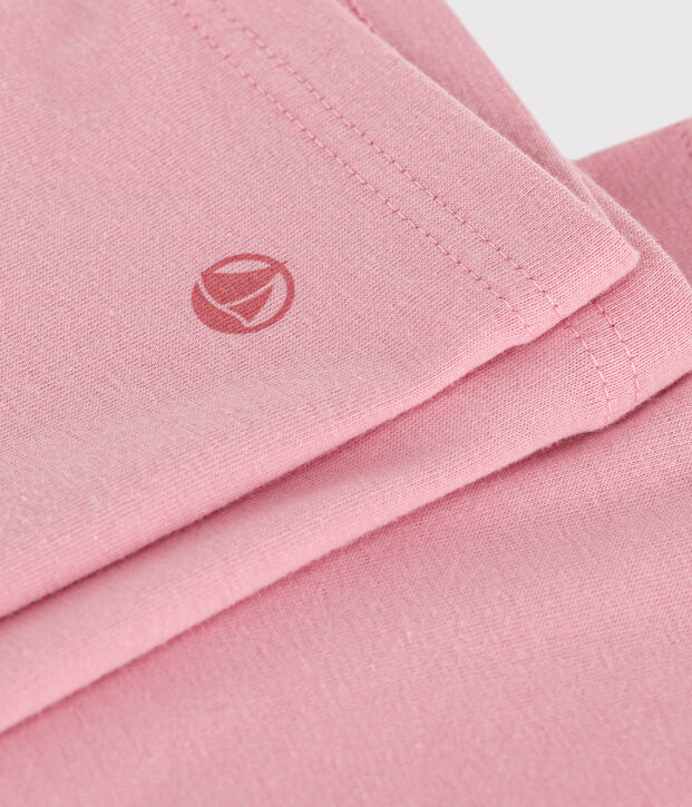 Kinder-Leggings aus einfarbiger Baumwolle rosa