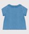 Kurzärmelige Babybluse aus leichtem Bio-Denim blau DENIM CLAIR