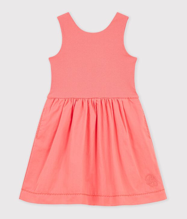&Auml;rmelloses Kinder-Kleid aus einfarbiger Baumwolle FLAMAND