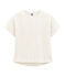 Kurzärmeliges Kinder-T-Shirt Mädchen weiss MARSHMALLOW/rosa COPPER