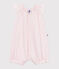 Baby-Kurzoverall aus einfarbiger Baumwolle rosa FLEUR