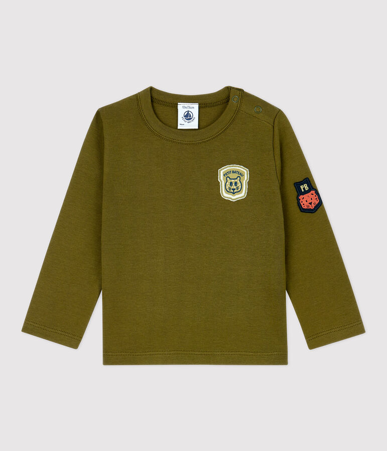 Baby-T-Shirt aus Baumwolle gr&uuml;n