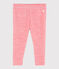 Baby-Leggings mit Ringelmuster für Mädchen rosa POPPY/weiss MARSHMALLOW