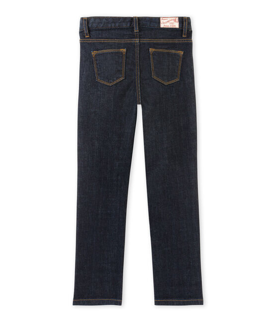 Mädchen-Hose aus Raw Denim blau JEAN