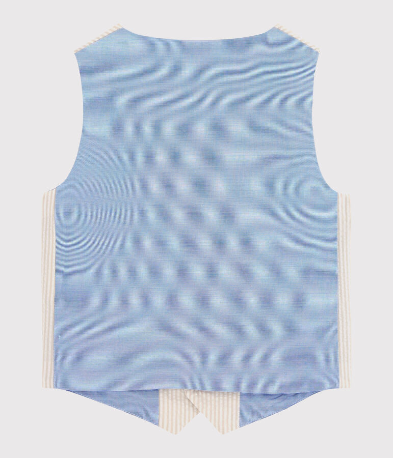 &Auml;rmellose Strickjacke f&uuml;r Jungen beige/weiss