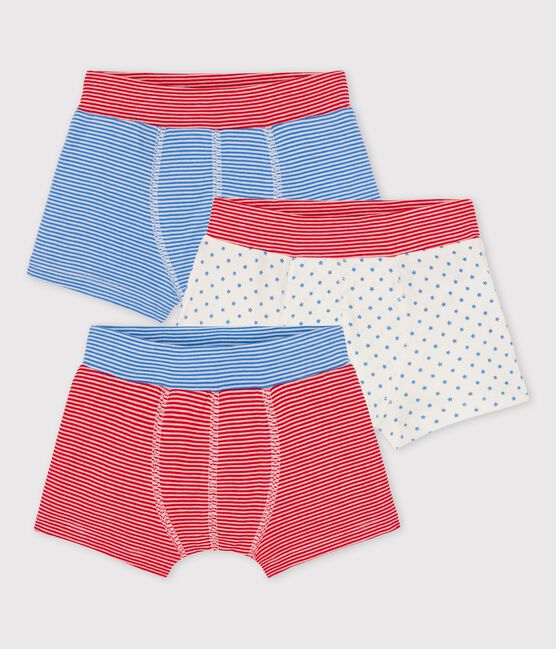 3er-Set Boxershorts aus Bio-Baumwolle mit Ringelstreifen für Jungen variante 1