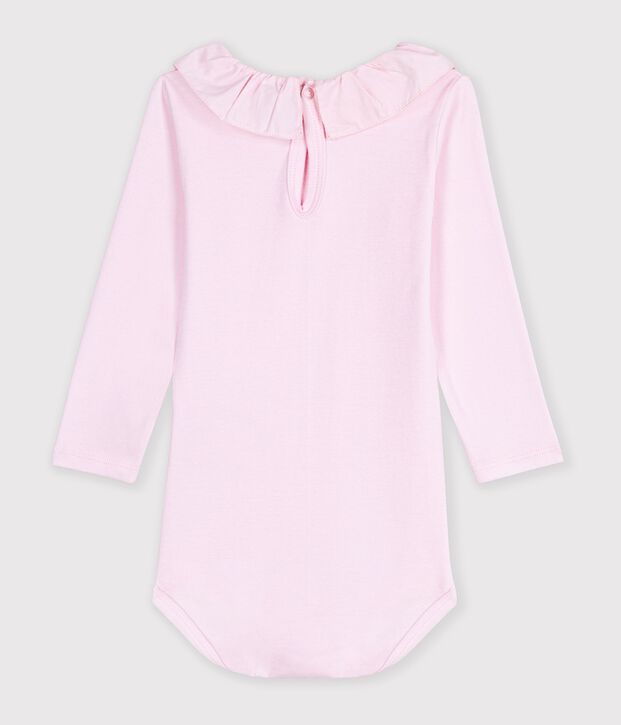 Baby-Body mit Kragen aus einfarbiger Baumwolle BARELY