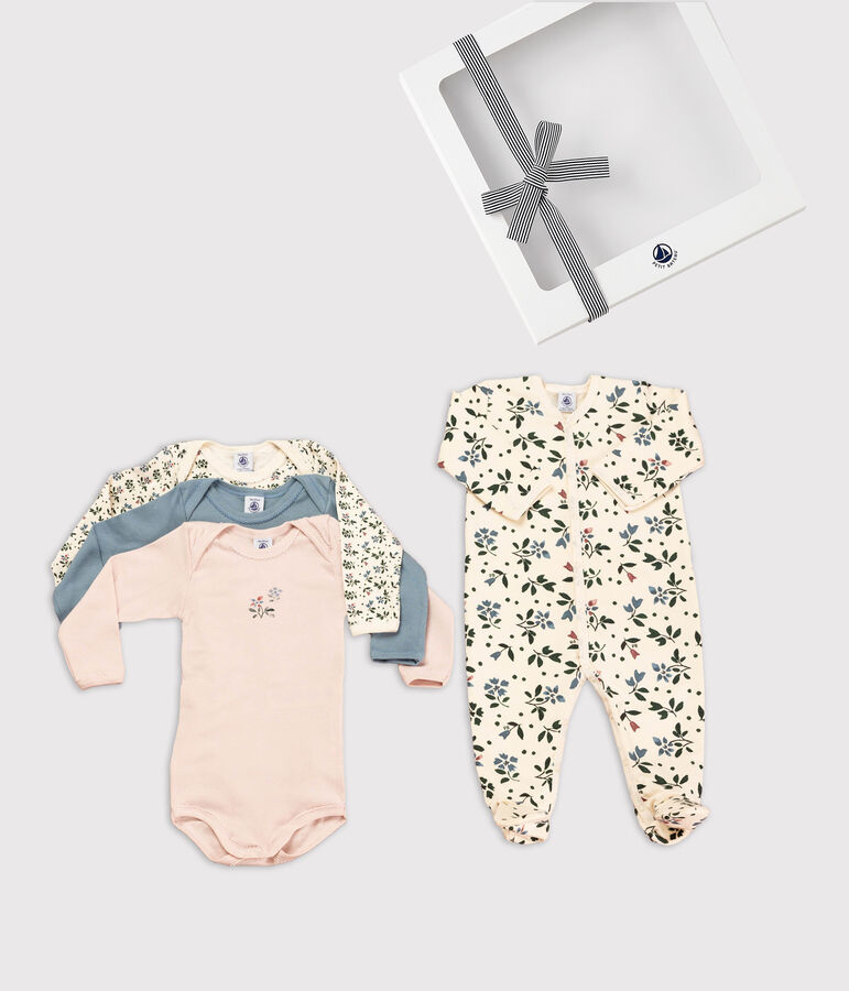 Baby-Geschenkset Blumen vielfarbig