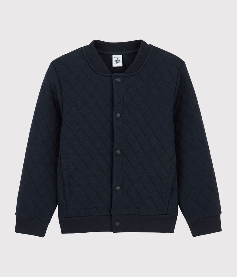 Kinder-Cardigan im Teddy-Stil aus gedoppeltem Jersey f&uuml;r Jungen blau SMOKING