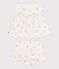 2-teiliges Baby-Set aus Baumwolle, Bluse und Bloomer mit Blumenmuster weiss MARSHMALLOW/weiss MULTICO