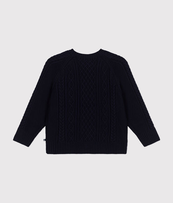 Irischer Pullover aus Baumwolle für Kinder Mädchen/Jungen blau SMOKING