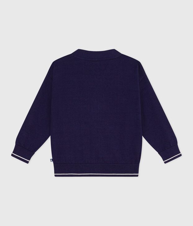 Kinder-Cardigan aus einfarbiger Baumwolle SOIR