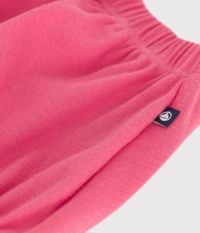 Baby-Bloomer aus einfarbiger Baumwolle rosa