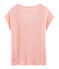 Kurzärmeliges einfarbiges schillerndes leinen-t-shirt damen rosa ROSAKO/rosa COPPER