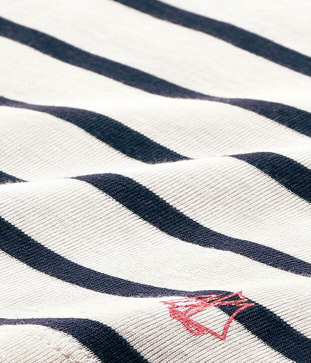 Pyjacourt fille ray&eacute; weiss/blau