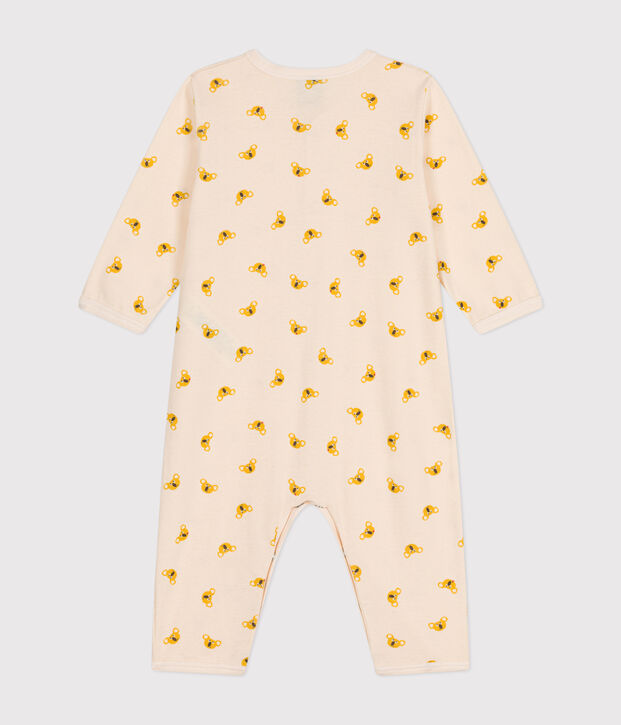 Baby-Strampler ohne F&uuml;&szlig;e aus Baumwolle naturfarben/vielfarbig