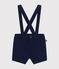 Kurze Baby-Latzhose aus Serge blau MEDIEVAL