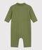 Langer Baby-Overall aus einfarbiger Baumwolle OLIVINE