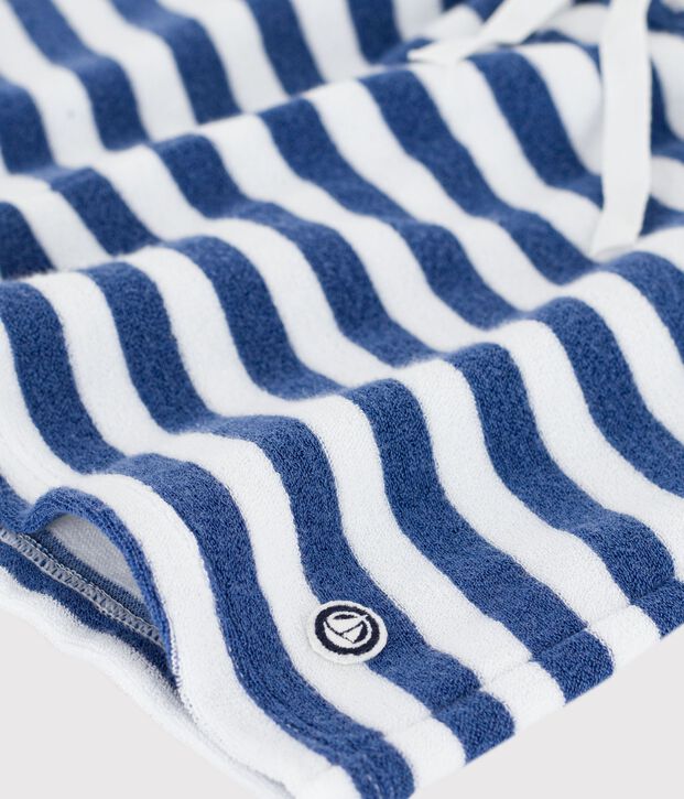 Kinder-Shorts aus Baumwolle mit Streifen blau/weiss