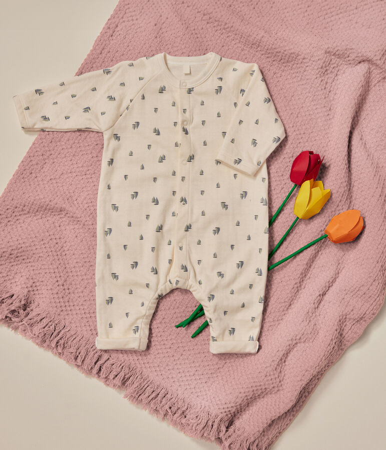 Langer Baby-Overall aus Doppeljersey naturfarben/vielfarbig