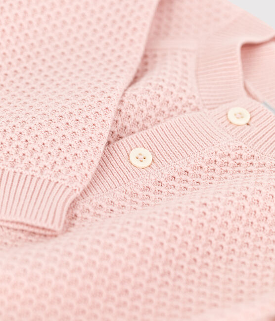 Baby-Cardigan aus Baumwollstrick rosa SALINE