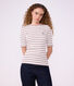 Kurz&auml;rmeliges Damen T-Shirt aus Baumwolle mit Streifen