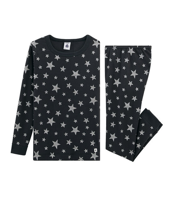 Sehr eng anliegender Rippstrick-Pyjama für kleine Jungen grau CAPECOD/grau ARGENT