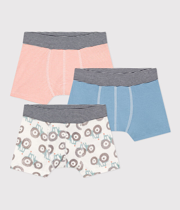 3er-Set Boxershorts aus Baumwolle mit Treckermotiv f&uuml;r Jungen vielfarbig