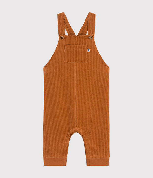 Lange Baby-Latzhose aus Cord braun