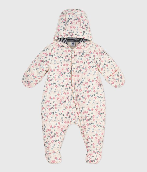 Gemusterter Baby-Schneeanzug naturfarben/vielfarbig