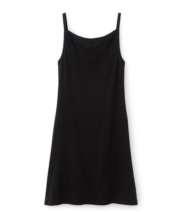 Chemise &agrave; bretelles femme coton/laine/soie schwarz