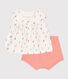 2-teiliges Newborn-Set aus Baumwolle mit Rüschenbluse