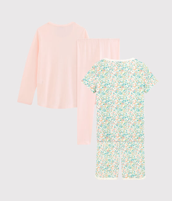 Duo aus Kurz-Pyjama und Pyjama für kleine Mädchen variante 1