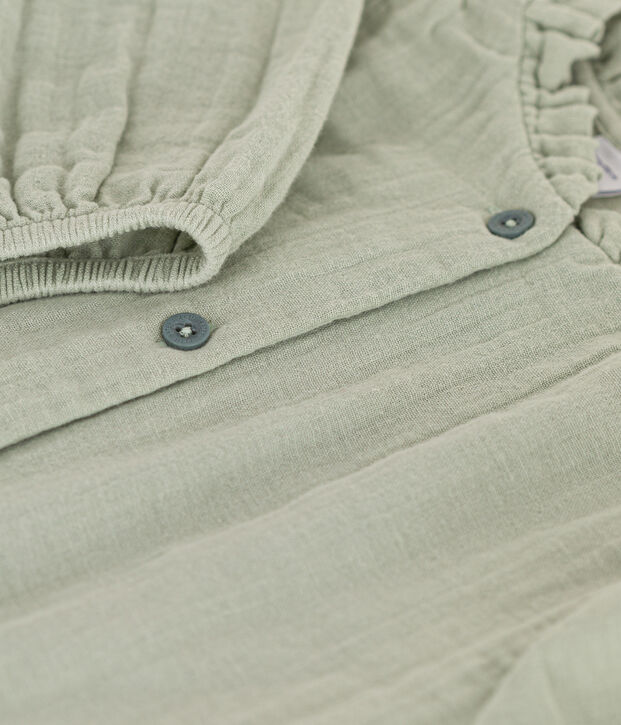 Kinder-Bluse aus Musselin f&uuml;r M&auml;dchen gr&uuml;n