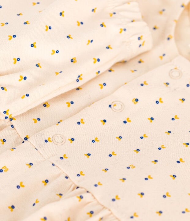 &Auml;rmelloses Baby Kleid mit Slip aus leichtem Jersey naturfarben/vielfarbig