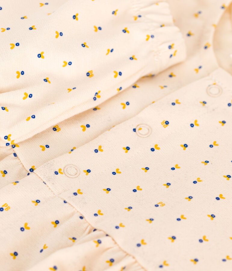 &Auml;rmelloses Baby Kleid mit Slip aus leichtem Jersey naturfarben/vielfarbig