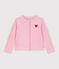 Kinder-Cardigan aus einfarbiger Baumwolle rosa