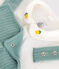 Newborn-Set Latzhose und bestickter Body aus Baumwolle grün PAUL