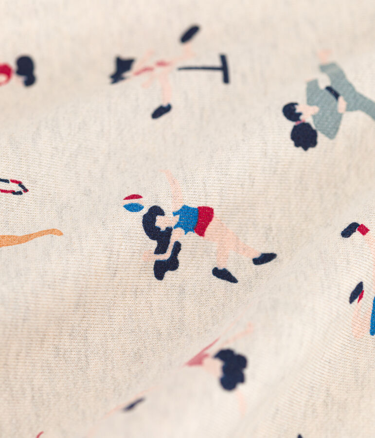 Kinder-Rock aus Molton f&uuml;r M&auml;dchen beige/vielfarbig