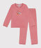 Kinder-Pyjama aus einfarbigem Nicki rosa ROSEWOOD