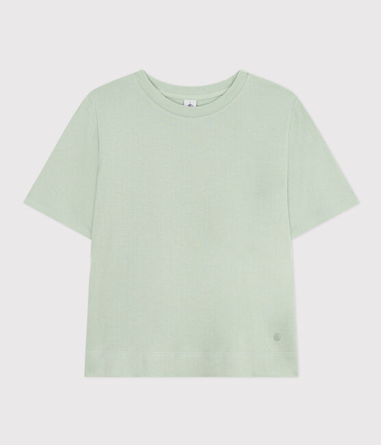 Damen-T-Shirt Le Boxy aus Baumwolle grün HERBIER