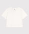 Damen-T-Shirt LE BOXY aus Baumwolle weiss MARSHMALLOW