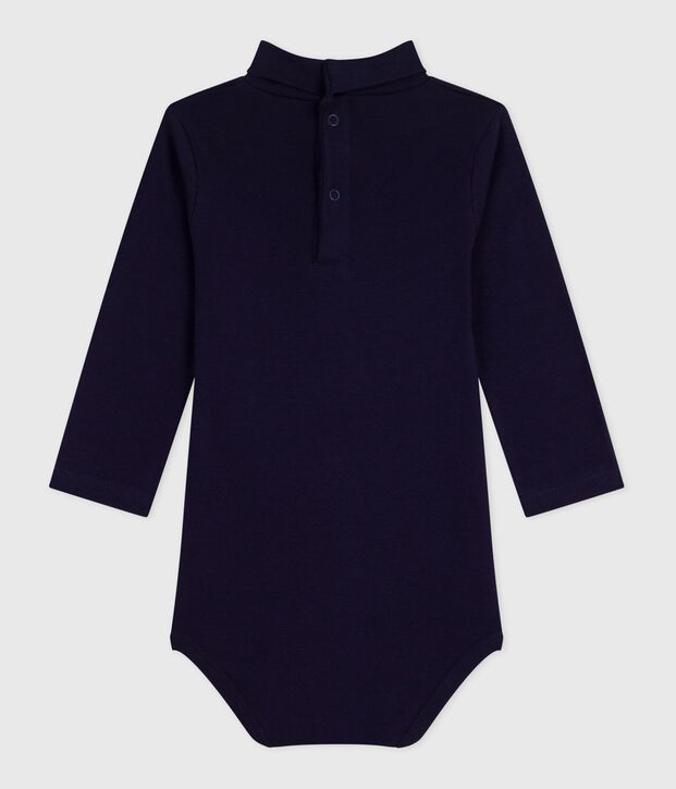 Baby-Body mit Rollkragen aus einfarbiger Baumwolle SOIR