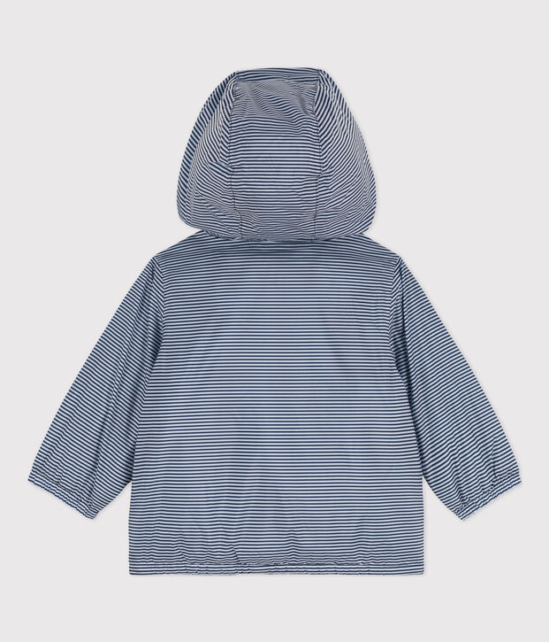 Warme Baby-Windjacke blau/weiss