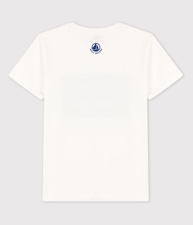 Einfarbiges T-Shirt aus Baumwolle weiss
