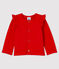 Baby-Cardigan aus Molton für Mädchen rot TERKUIT