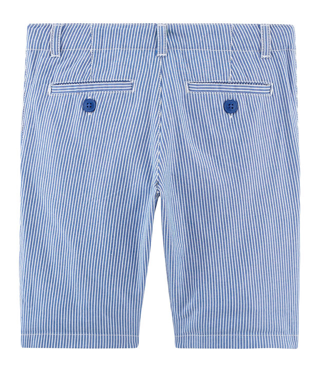 Kinder-Bermuda Jungen blau/weiss