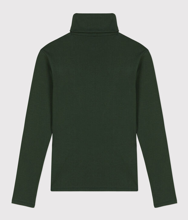 Rollkragenshirt aus Baumwolle f&uuml;r Damen gr&uuml;n