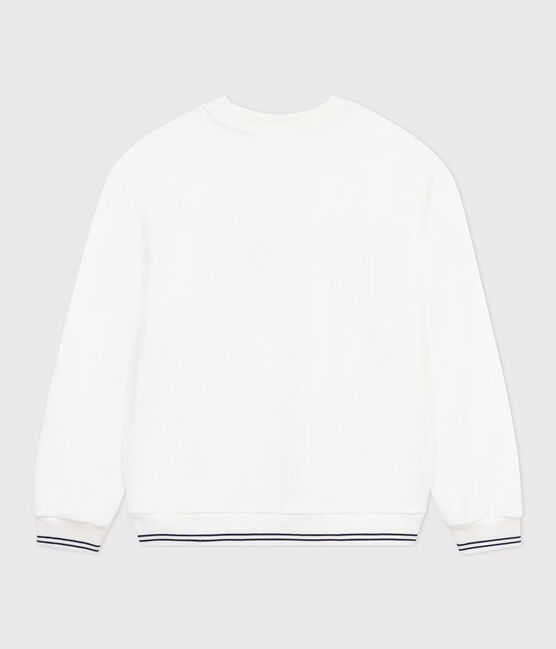 Damen-Sweatshirt aus bedruckter Baumwolle weiss MARSHMALLOW